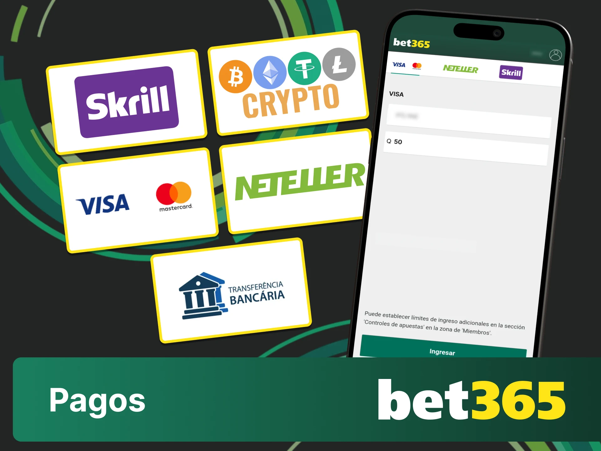Revisa los métodos de pago en la app de Bet365 para usuarios de Guatemala.