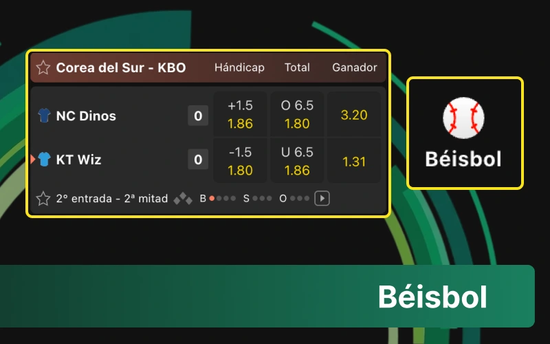Apuesta en béisbol en Bet365 y sigue la temporada de la MLB.