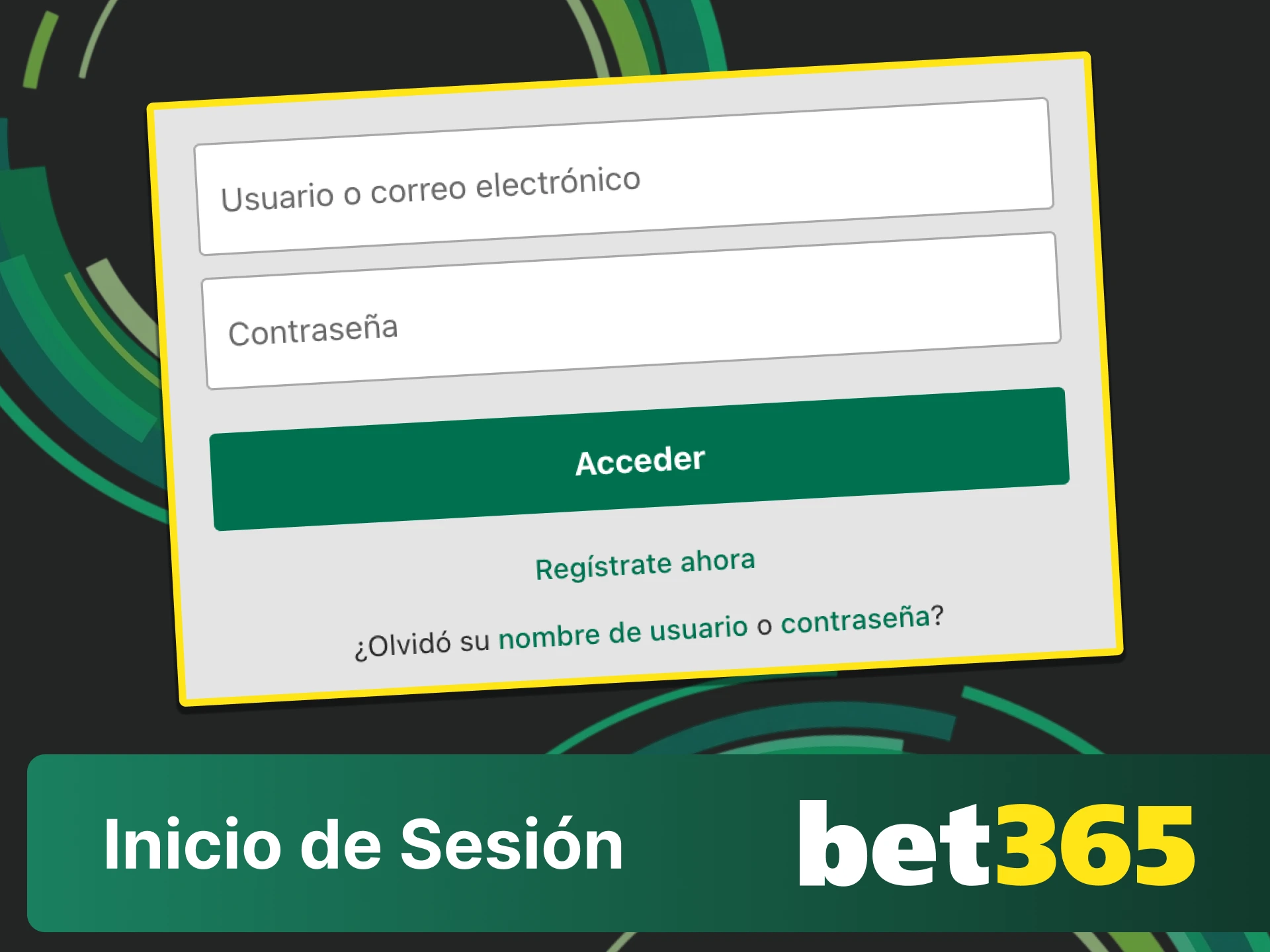 Inicia sesión en Bet365 y accede a tu cuenta al instante.